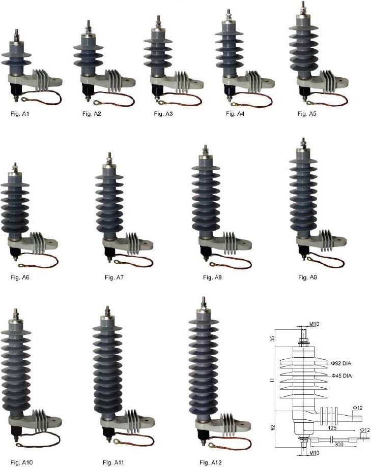 Kv Polymer Housing Metal Oxide Surge Arrester China Manufacturers